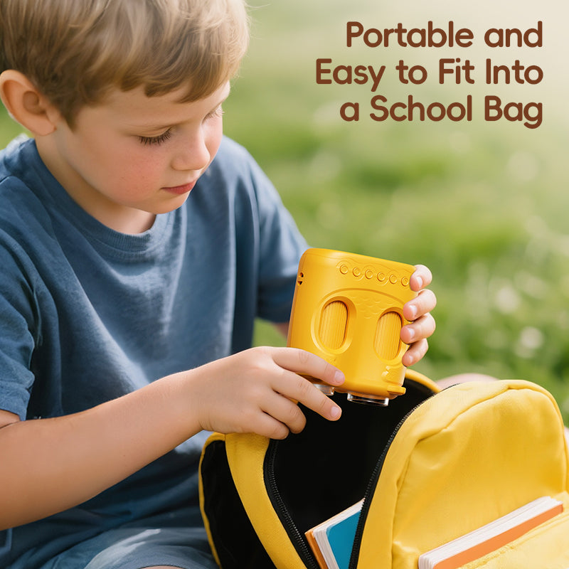 the ASPOVEN Scout 2-in-1 Kids Binoculars & Microscope is portable and easy to carry