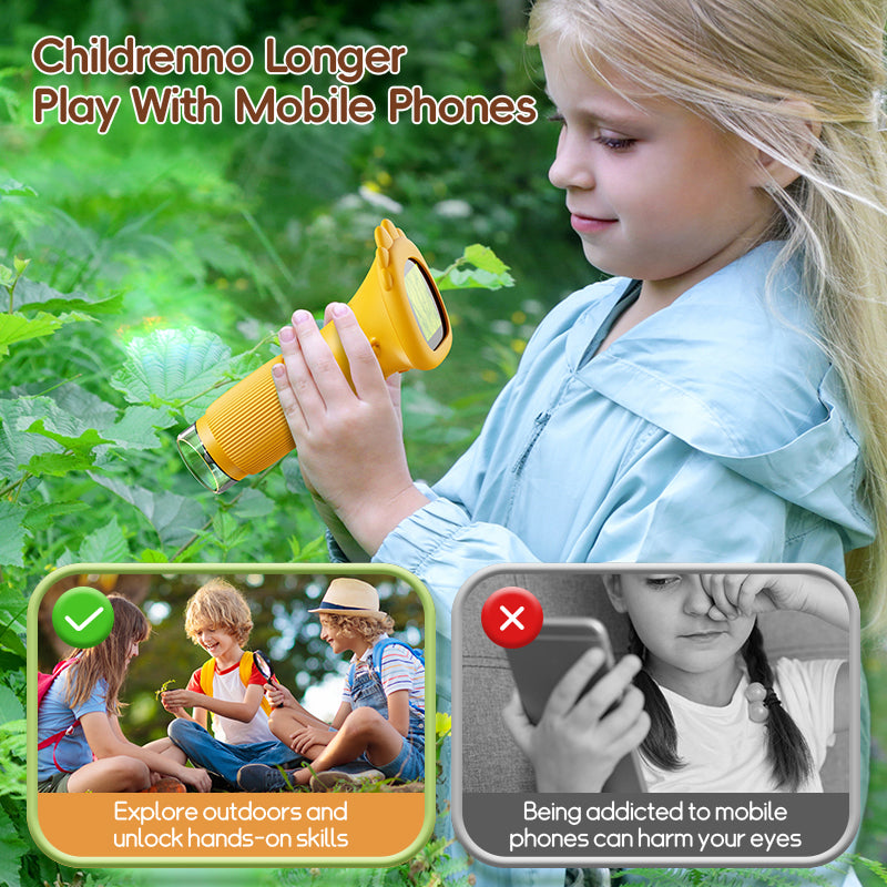 A kids’ microscope for play instead of using a mobile phone