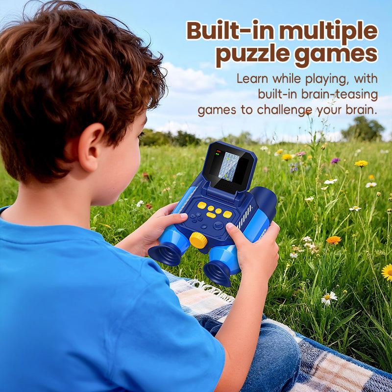 the multiple built-in games of ASPOVEN Scout Night Vision Binoculars