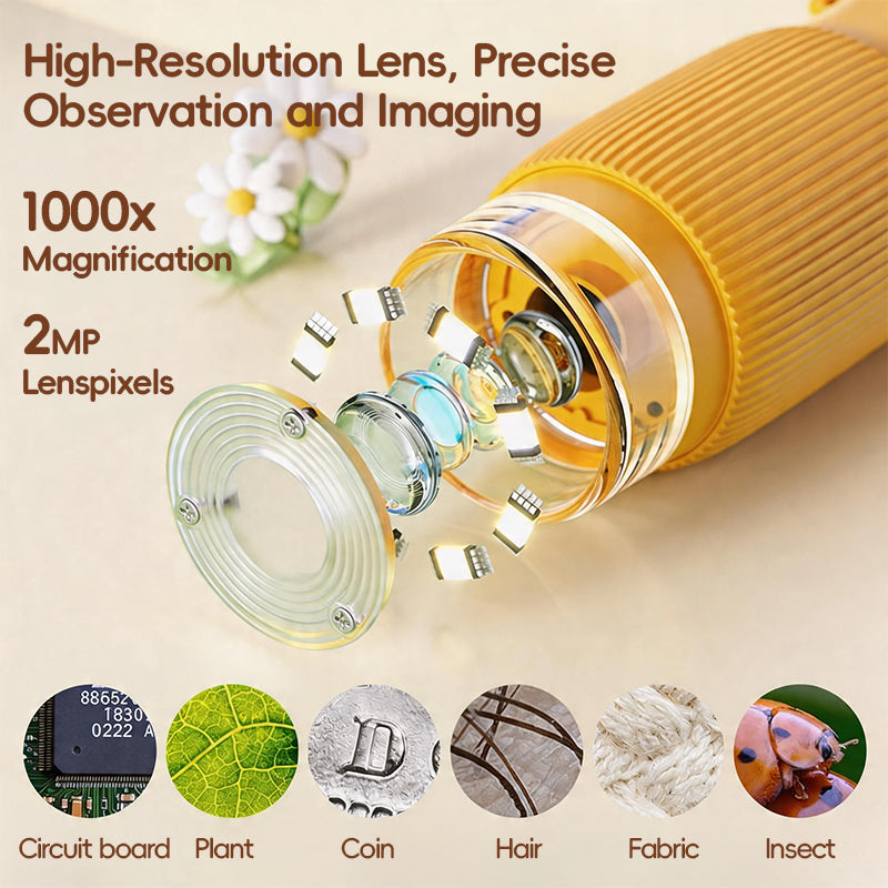 ASPOVEN Spark-C1 Digital Microscope with 8 built-in LED lights