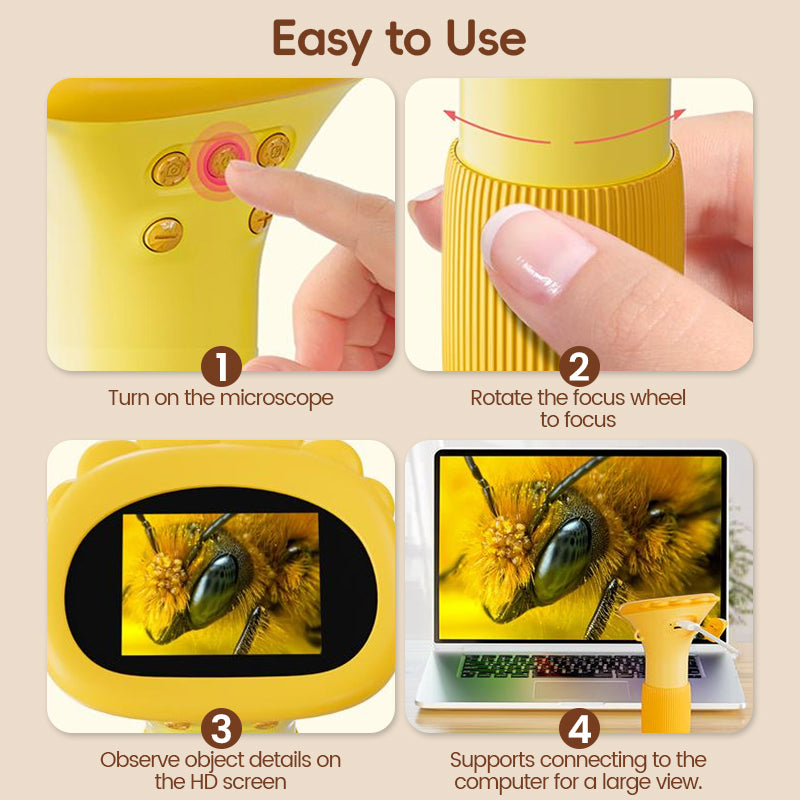 Simple instructions for using the microscope
